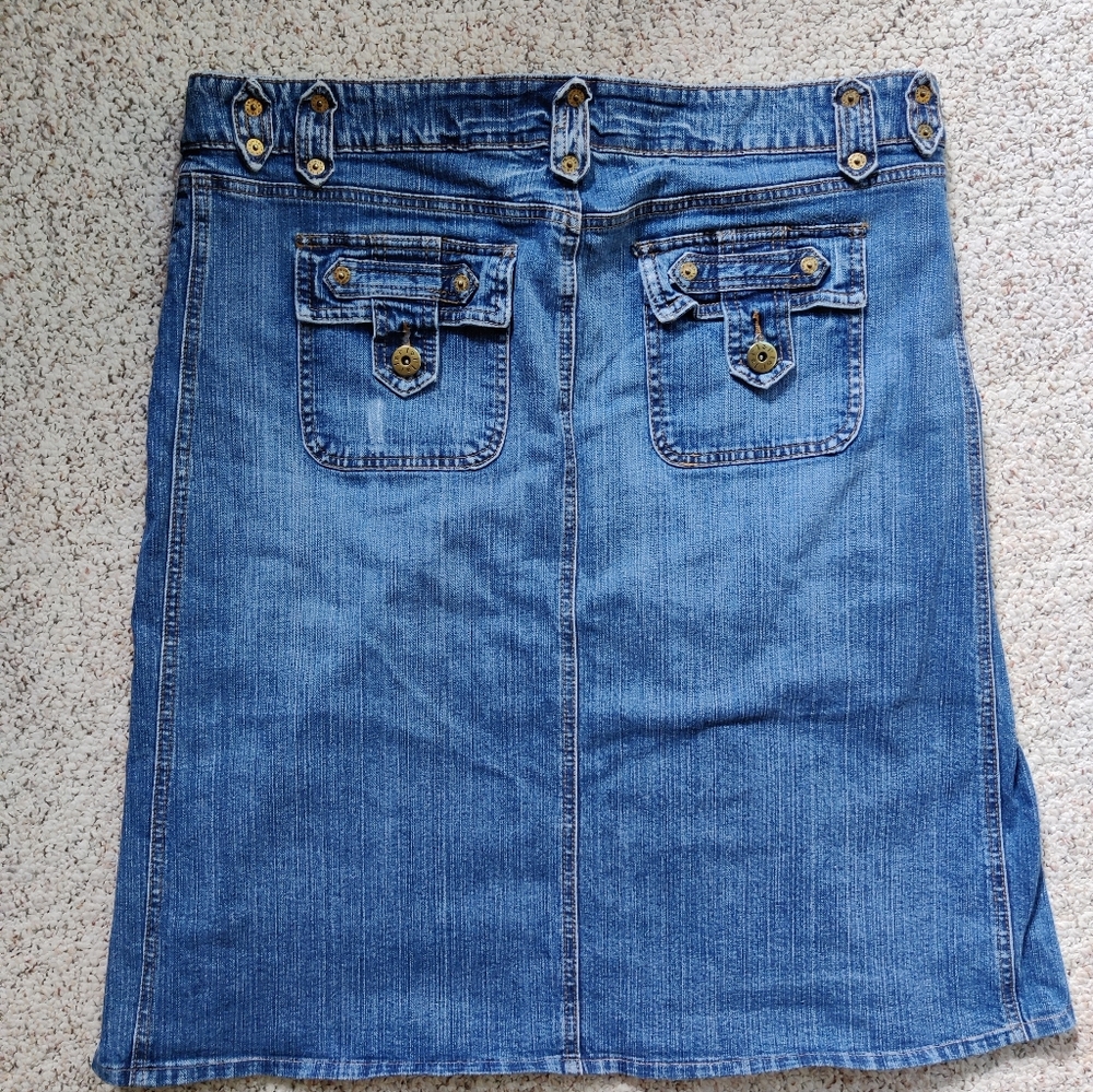 L.E.I. Y2K Vintage Denim Skirt Size 17 - Picture 2 of 7